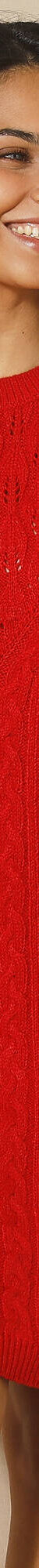Robe pull torsadée  (rouge) Robe pull torsadée  (rouge)
